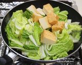 白菜と厚揚げ、豚肉の生姜とろみ餡。作り方5写真