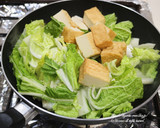 白菜と厚揚げ、豚肉の生姜とろみ餡。作り方5写真