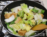 白菜と厚揚げ、豚肉の生姜とろみ餡。作り方6写真