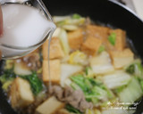 白菜と厚揚げ、豚肉の生姜とろみ餡。作り方7写真