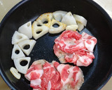 減塩 豚、れんこん、ししとうの甘辛炒め作り方2写真