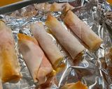 ワンタンの皮で明太チーズ巻き作り方5写真