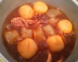 1つの煮汁で3種のイカとホタテと蒟蒻料理作り方4写真