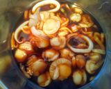1つの煮汁で3種のイカとホタテと蒟蒻料理作り方11写真
