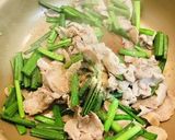 今日のおかずはニラ豚肉炒め・中華風作り方3写真