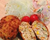 お野菜たっぷりキャベツメンチ　卵不使用作り方9写真