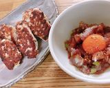 ハマチのサンガ焼き&ついでにユッケ作り方10写真