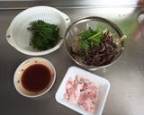 白だしと味ぽんで簡単!ピリ辛ニラ肉炒め作り方2写真