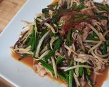 白だしと味ぽんで簡単!ピリ辛ニラ肉炒め作り方6写真