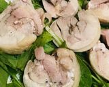冷凍鶏もも肉●ゆで鶏＆ベビーリーフサラダ作り方3写真