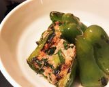 余り餃子あん★ピーマン肉詰め★ポン酢かけ作り方5写真