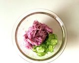季節の食べ物【菊とキュウリの酢の物】作り方2写真