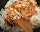 簡単♪キムチチャーハン目玉焼きのせ作り方3写真