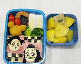 キャラ弁　鬼滅の刃　たんじろう&ねずこ作り方1写真