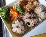秋のお花見♡のっけるだけ…コスモス弁当作り方5写真