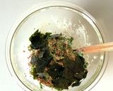 大根のつまみ菜で【摘み菜のごま海苔サラダ作り方4写真