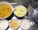 犬ご飯 豆乳仕立てのホタテのパスタ作り方1写真