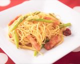 アスパラベーコン辛旨米麹醤ペペロンチーノ作り方4写真