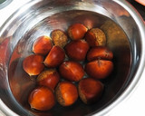 栗と鶏の煮物作り方1写真