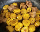 栗と鶏の煮物作り方9写真