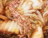 白菜とツナ缶の麺つゆ煮作り方2写真