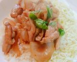 ガパオライスっぽい、とり丼。作り方3写真