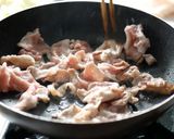玉ねぎドレッシングで豚と茄子の炒め物！作り方2写真