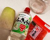 らっきょう酢で簡単に☆紅しょうが甘酢大根作り方1写真