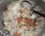 白菜とキノコの和風だしスープ　療養食兼用作り方2写真