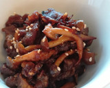 しめじとラムの美味しい和風甘辛炒め作り方1写真