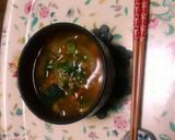 南瓜と野菜とキノコ盛り沢山の味噌汁☺⛄☕作り方3写真