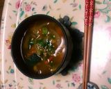 南瓜と野菜とキノコ盛り沢山の味噌汁☺⛄☕作り方3写真