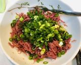 簡単おつまみコンビーフユッケ風作り方2写真