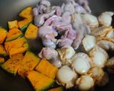 砂肝とホタテとカボチャのバター炒め♪作り方5写真
