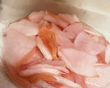 らっきょう酢で簡単に☆紅しょうが甘酢大根作り方5写真