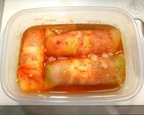 ニラとキムチとセロリのレンジで3色肉巻き作り方6写真