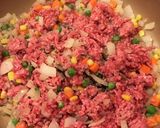 ひき肉の温玉のっけ丼作り方2写真