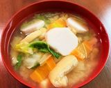 里芋入り☆具沢山味噌汁作り方3写真