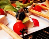 日本食材とカマンベールのグリッシーニ串!作り方3写真