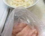 レンコンと鶏胸肉のマヨニンニク醤油炒め作り方1写真
