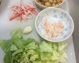 ひよこ豆とキャベツの鶏皮ケチャップ炒め作り方1写真