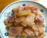 大根とベーコンのバター醤油炒め作り方3写真