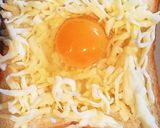 チーズ目玉焼きトースト作り方1写真