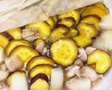 ホックリ♪甘うま♪さつま芋と鶏肉の煮物作り方4写真