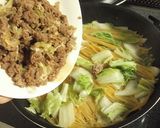 フライパンで！白菜とそぼろの和風パスタ作り方9写真