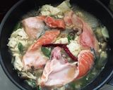 簡単ヘルシー☆塩鮭カマのポカポカ煮込み作り方7写真