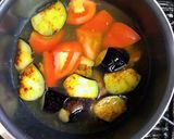 (減塩) トマトと焼きなすの味噌汁作り方3写真