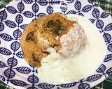 炊飯器でチキンライス♪ホワイトソース添え作り方7写真
