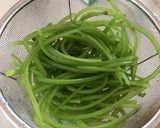 サツマイモの茎の佃煮風作り方1写真
