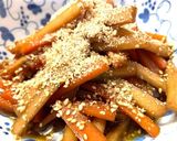 オーガニックの牛蒡で食感のあるきんぴら作り方17写真